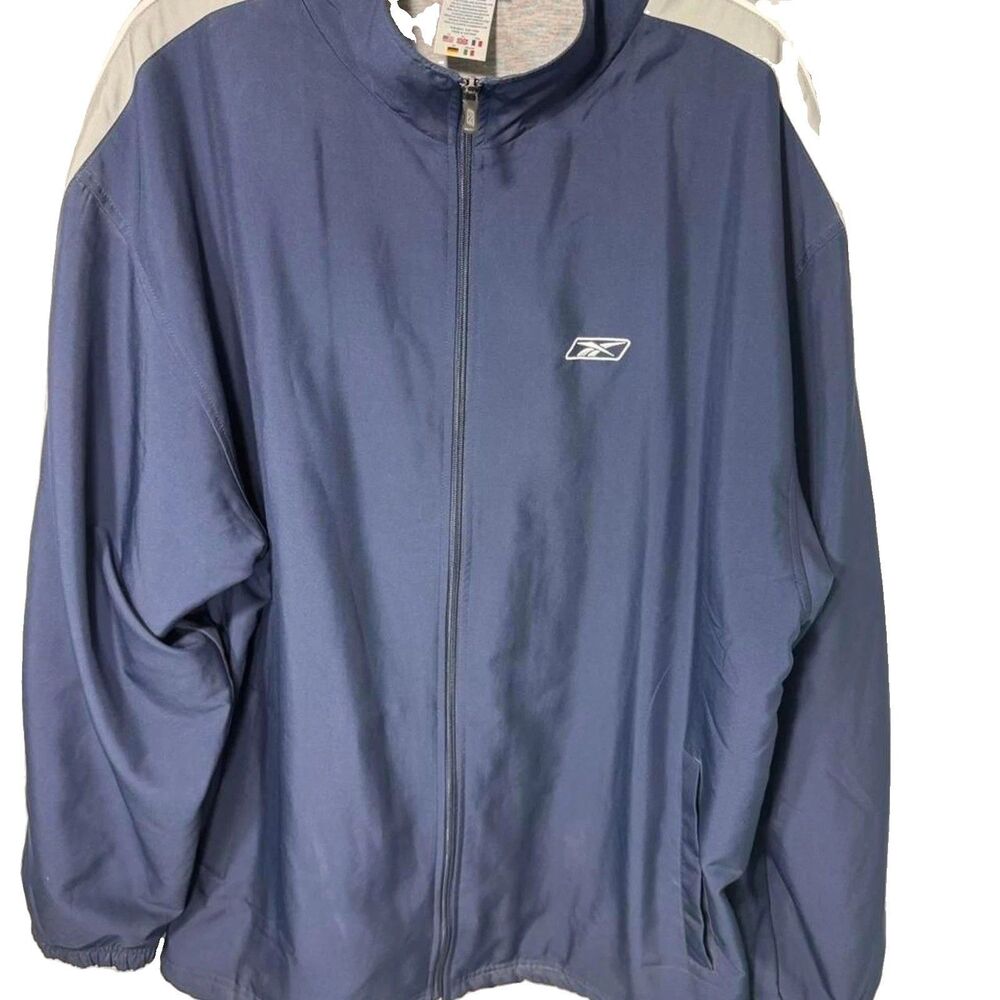 Vintage Reebok Men's XL Blue Navy Tracksuit Windbreaker